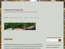 Tablet Screenshot of friendsofuwharrie.org